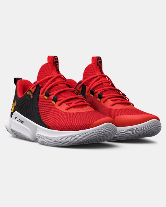 Unisex UA Flow FUTR X 2 Basketball Shoes, Red, pdpMainDesktop image number 3